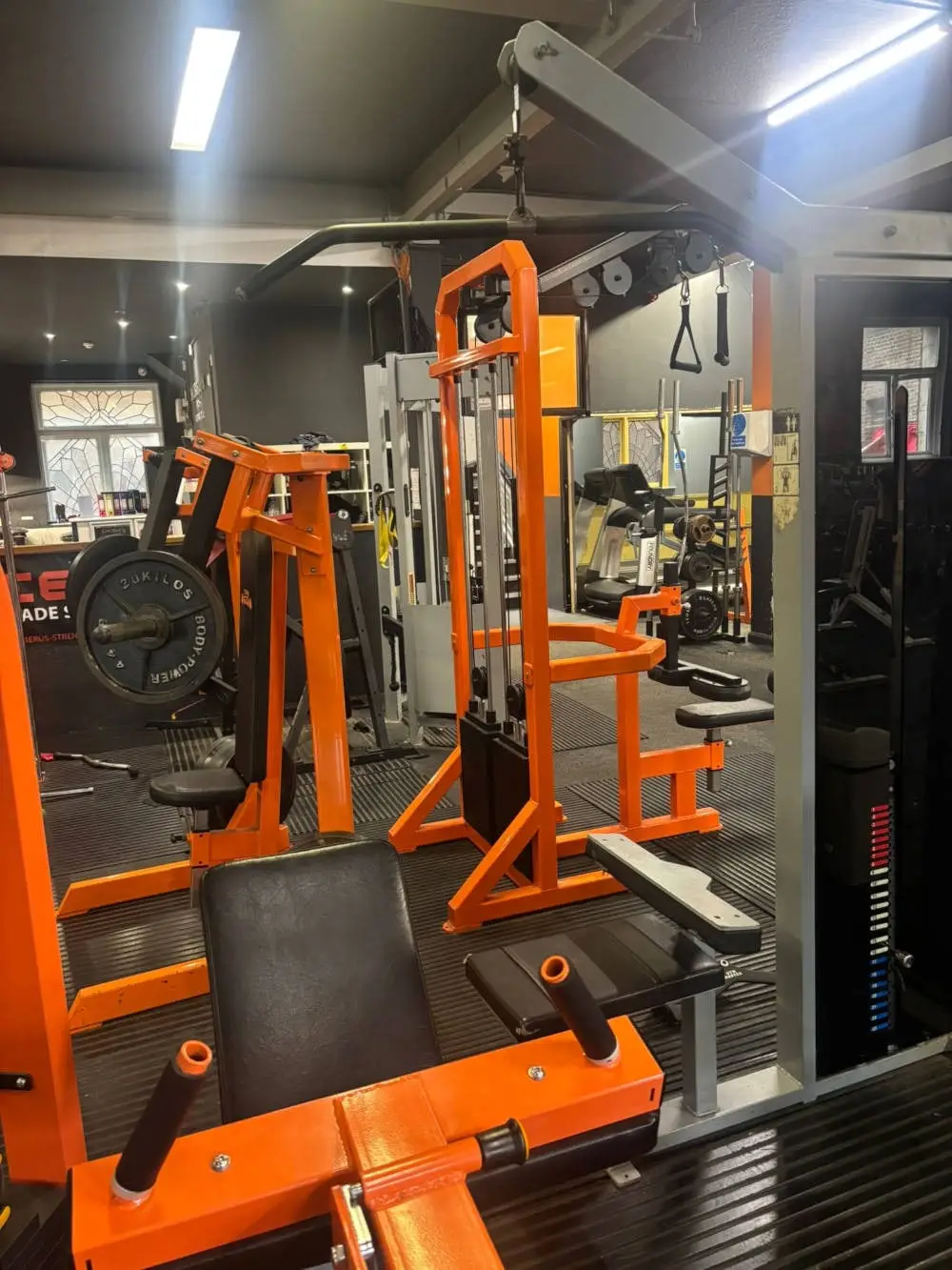 Orange cable crossover machine, The Bar Gym Worthing